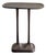 Made Goods Brenna Side Table - Antiqued Bronze Cast Metal Accent Table With Sculptural Double Stem Base For Sale