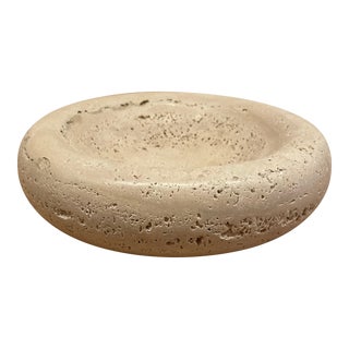 Eichholtz Unfilled Raw Natural Travertine Marble Chubby Lizz Bowl For Sale