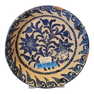 Mid 19th Century Spanish Ceramic Fajalauza Bowl From Granada For Sale