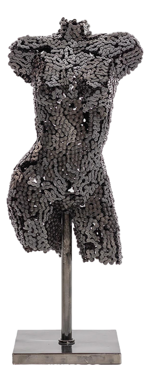 Handmade Female Torso Metal Sculpture by Azele Studio