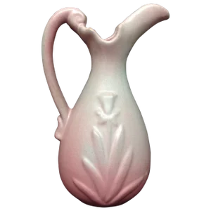 Vintage Niloak Pottery Rose & Gray Tulip Pitcher