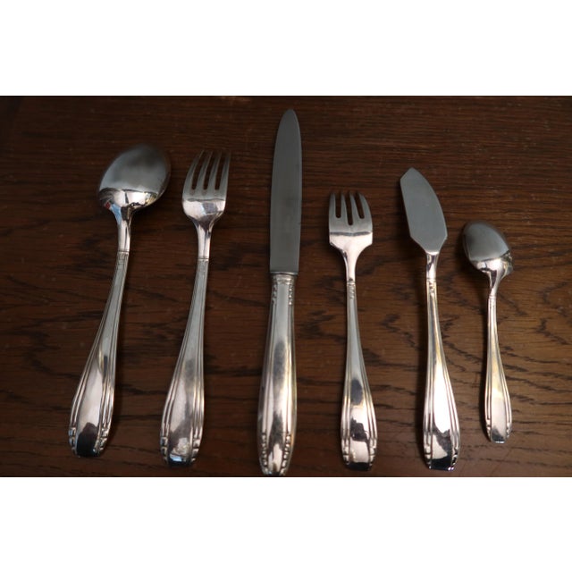 Silver-Plated Flatware with Case, 1950s, Set of 149 For Sale - Image 10 of 12