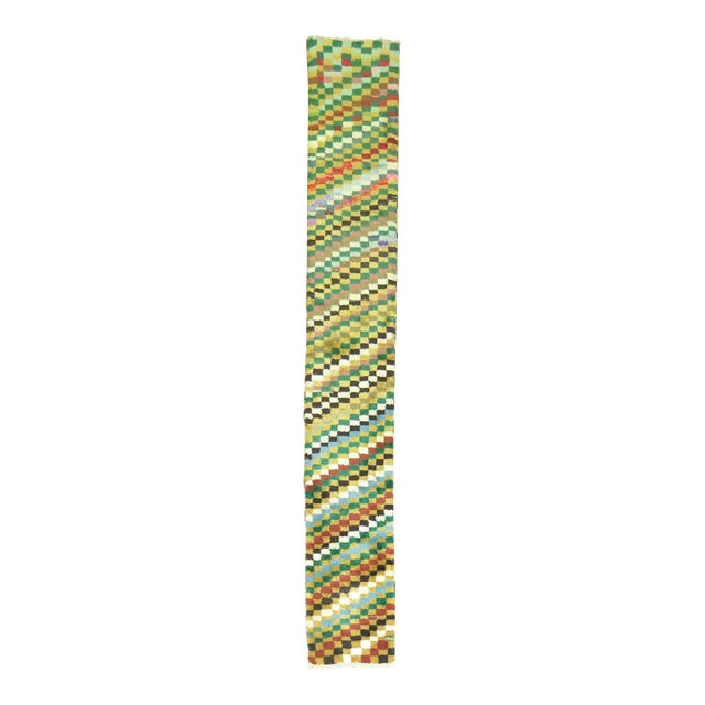 Mid 20th Century Turkish Deco Runner - 1'8" x 10'7" For Sale