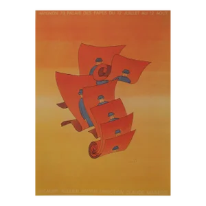1983 Original French Surrealist Poster, l'Estampe Atelier Vivant (Avignon)