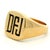 Gold Vintage Tiffany & Co. 14k Yellow Gold DFJ Monogram Signet Ring,, Size 8.5 For Sale - Image 8 of 10