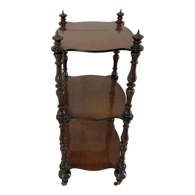 Antique Victorian Rosewood Freestanding Shelf For Sale