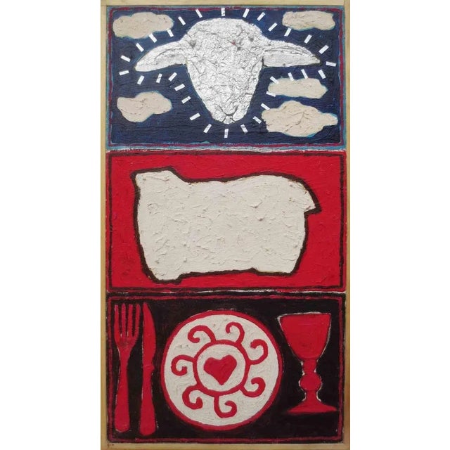 1990s Salvatore Travascio, Sacrificio, Oil Painting, 1997 For Sale - Image 5 of 5