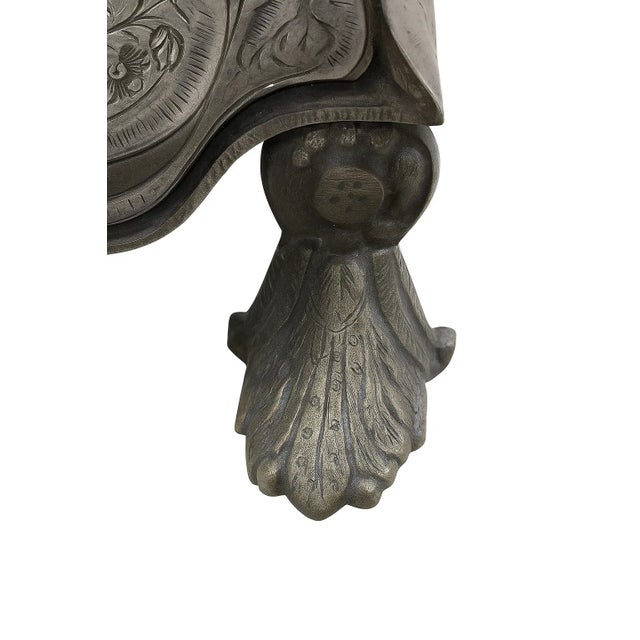 Metal 1960s Fred Zimbalist Musical Jewelry Cabinet — Hand-Engraved Nickel Silver, Plays Beautifully For Sale - Image 7 of 12