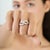 Contemporary 2.86 Ct Moissanite Infinity Ring in 925 Sterling Silver - Wedding Gift, Size 8 For Sale - Image 4 of 15