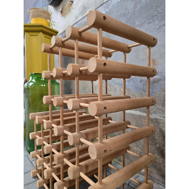 1990s Danish Wooden Modular Wine Rack by R. Nissen for Bodum, 1960s For Sale - Image 5 of 11