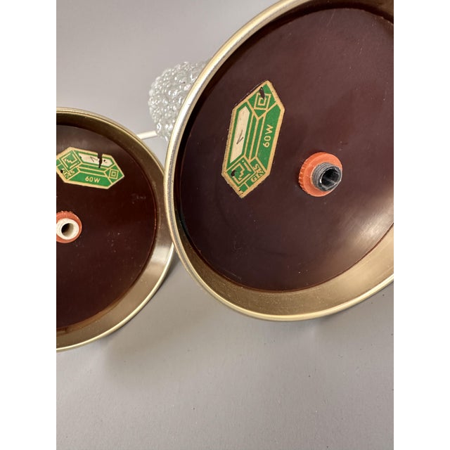 1970s Vintage Bubble Lamps on Gold Bases, 1970s For Sale - Image 5 of 6
