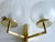 Mid-Century Modern Vintage Space Age Glass and Brass Sconces, Set of 2 For Sale - Image 3 of 18