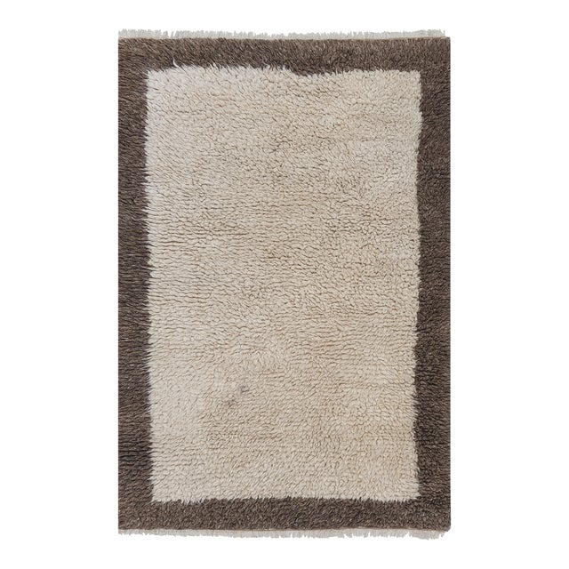 1960s Vintage Organic Wool Turkish Tulu Rug 2'9'' X 4'1'' For Sale