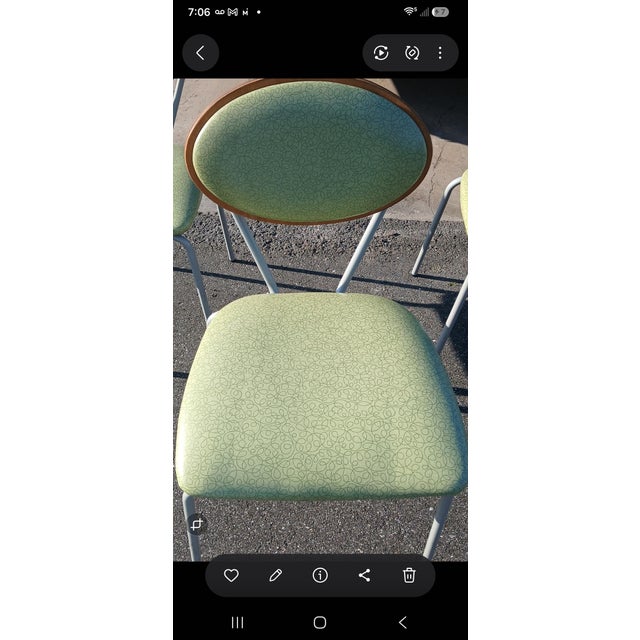 Vintage Mid-Century Modern Aluminum Chrome and Vinyl Dining Chairs, Shelby Williams Style, Set of 3 For Sale - Image 13 of 14