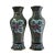 Ceramic Ceramic Golden Base Enamel Flower Half Hexagon Wall Vases - a Pair For Sale - Image 7 of 7