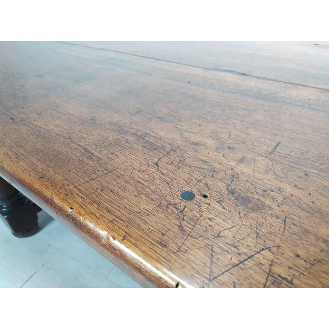 Rustic Brown Walnut Table For Sale - Image 15 of 18