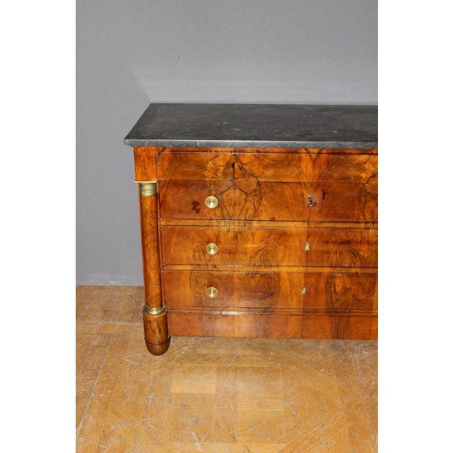 19th Century Empire Commode with Half-Column For Sale - Image 9 of 14