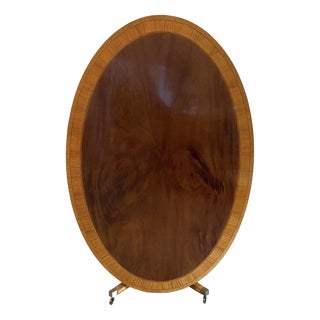 Antique Regency Figured Oval Mahogany Dining Table, 1920s For Sale