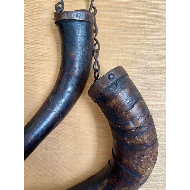 Mid 19th Century Primitive Antique Americana Wagon Wheel Grease Horns For Sale - Image 5 of 9