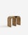 Contemporary nabuck arch stool in steel and leather by pietro franceschini. Dimensions: w 54 x l 31.5 x h 43 cm....