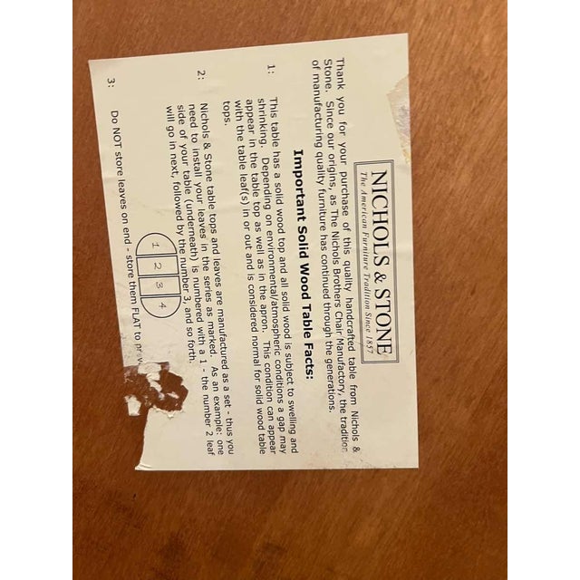 Nichols & Stone Maple Wood Dining Table For Sale In New York - Image 6 of 8