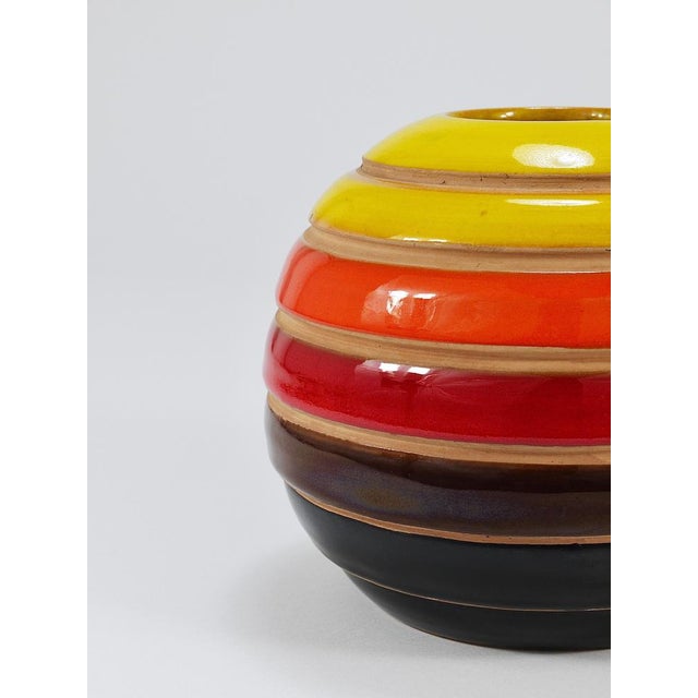 Mid-Century Ceramic Ball Vase attributed to Bitossi for Bitossi, Italy, 1960s For Sale - Image 13 of 18
