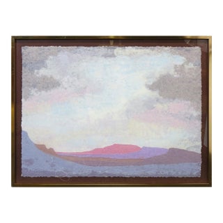 Star Flower Mesa Watercolor Painting 1984 Signed on the Bottom For Sale