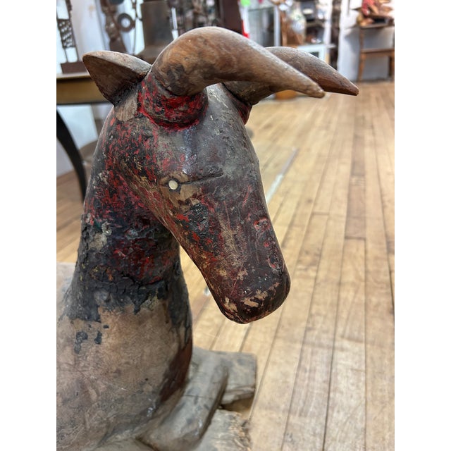 Antique Primitive Thai Ram Sculpture For Sale - Image 12 of 18