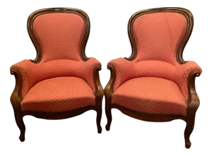 Louis Philippe Armchairs in Mahogany, Set of 2