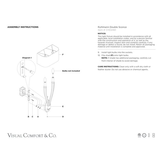 2020s Chapman & Myers for Visual Comfort Signature Ruhlmann Double Sconce in Polished Nickel with Linen Shade For Sale - Image 5 of 5