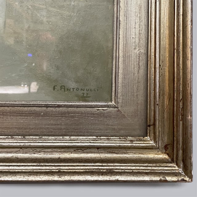 Franco Antonucci, Paesaggio a Corfino, 1977, Oil Painting on Canvas For Sale - Image 6 of 8