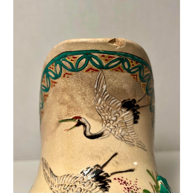 Ceramic Antique Meiji Era Japanese Kyoto Satsuma Pottery Signed Studio Kinkozan Pitcher For Sale - Image 7 of 10