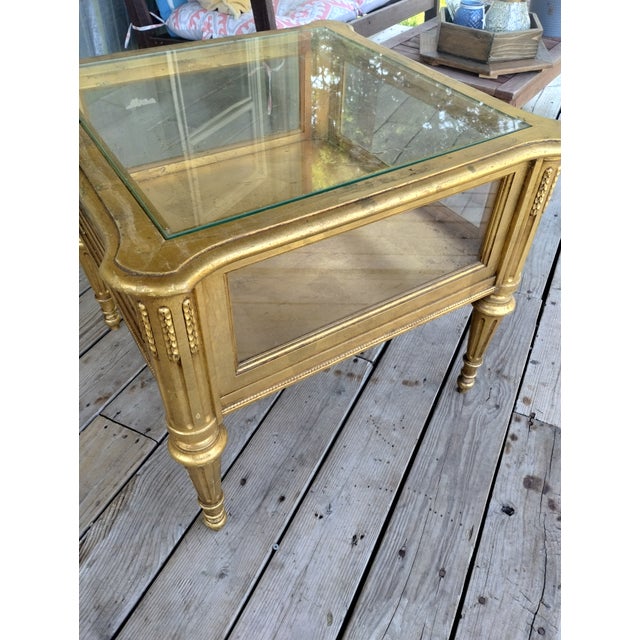 Mid 20th Century Louis XVI Style Vitrine Display Case Side Table | Chairish
