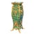 Rococo Bombe Pedestal Set of 2 – Green Accent Column With Bronze Mounts & Gold Leaf Details For Sale