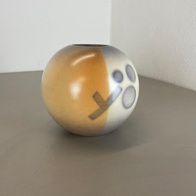 Bauhaus Ceramic Pottery Vase from Karlsruher Majolika, Germany, 1950s For Sale - Image 6 of 18
