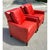 Wood Vintage Bassett Red Leather “Austin” Club Chairs - A Pair For Sale - Image 7 of 12