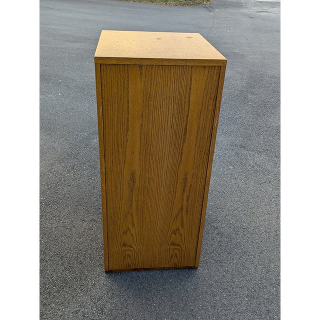 Vintage Winners Only 3 Drawer Light Brown Oak File Cabinet / With Lock and Key For Sale - Image 9 of 10