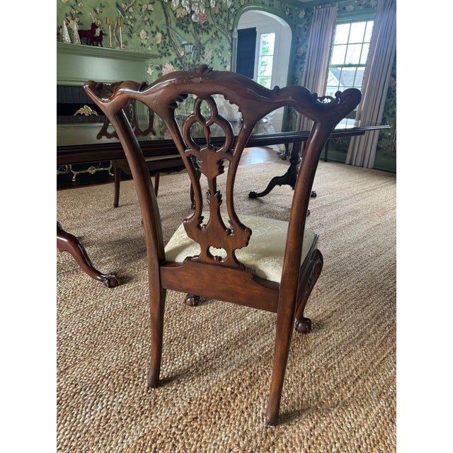 Chippendale Set of 4 Maitland Smith Theodore Alexander Chairs For Sale - Image 3 of 8