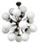 21st Century Diciotto Bronze Matte White Murano Sputnik Chandelier by Fabio LTD For Sale