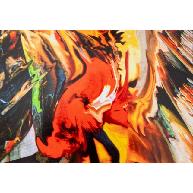 Anne Sager (American, 1930-2024), Abstract Paint Pour Composition, Chromogenic Print, signed lower right, with artist's...