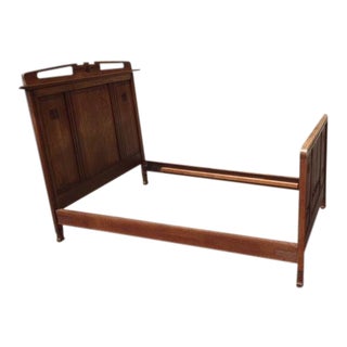 1920s Arts and Crafts Oak Bed Frame For Sale