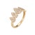Stylish contemporary diamond ring crafted in 14k yellow gold. Diamonds total an estimated 0.50 carats (estimated at I-J...