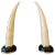 Tessellated Marble Faux Tusks, 1980s, Set of 2 For Sale
