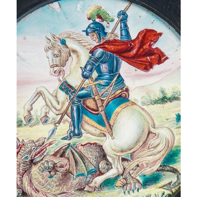 Italian Painted Tile in Ceramic For Sale - Image 4 of 8