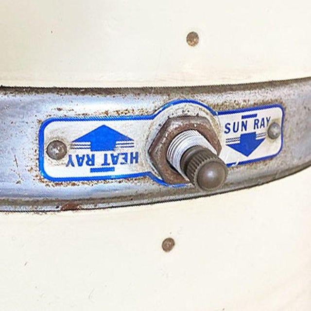 White 1950s Enameled Steel Westinghouse Mid-Century Atomic Age Industrial Lamp, Pair For Sale - Image 8 of 10