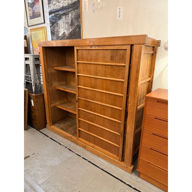 Tansu Storage Sliding Door Cabinet, Vintage For Sale - Image 9 of 14