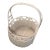 Victorian Wicker White Large Basket With Scrolls.1860-1900 Handmade For Sale