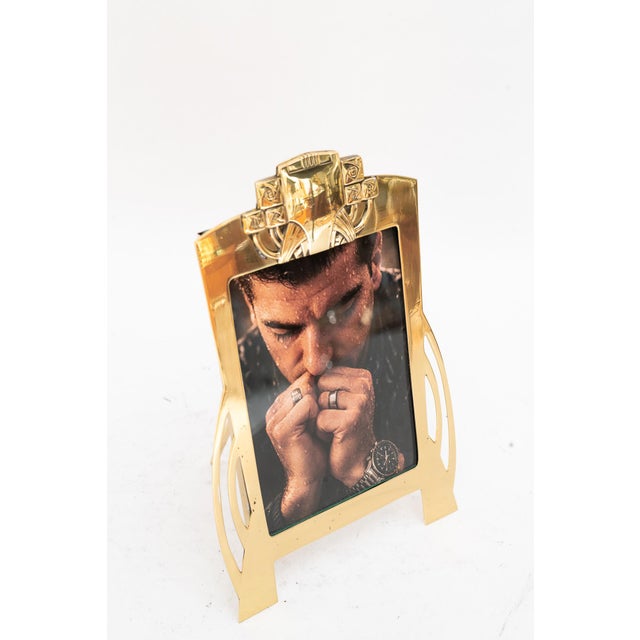 Art Nouveau Picture Frame with Glass, 1910s For Sale - Image 11 of 17
