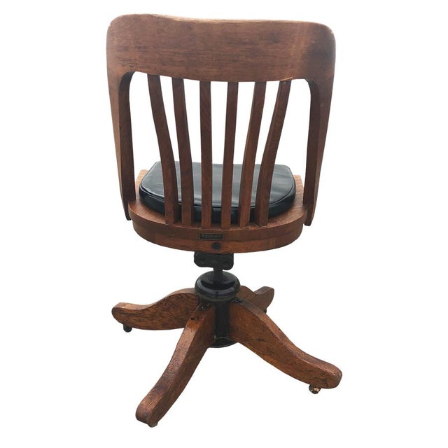 Antique Globe Wernicke Oak Lawyers Bankers Office Swivel Chair Chairish