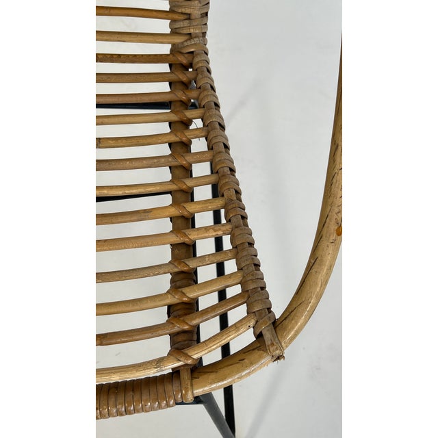 Vintage Wicker Rattan Chair, 1960s For Sale - Image 6 of 10